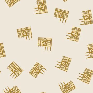Industrial electricity glyph seamless pattern Stock Illustration