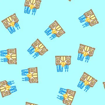 Industrial electricity vector seamless pattern イラスト素材