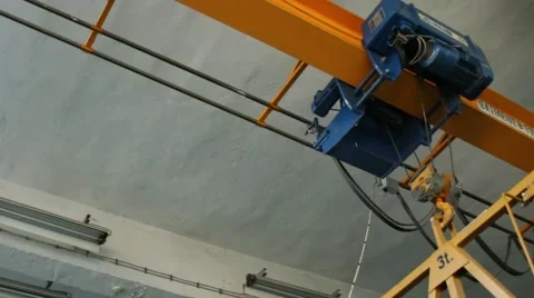 Industrial Elevator Hoist Crane Machine Tool Heavy Wage 動画素材 68398180