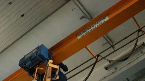 Industrial Elevators Heavy Wage Hoist Crane Video stock 68398834