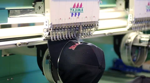 Industrial Embroidery Machine Stock Footage 50410094