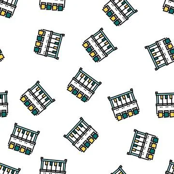 Industrial embroidery machine vector seamless pattern イラスト素材