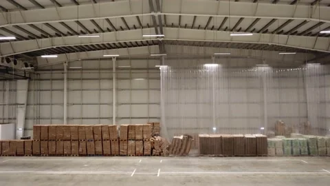 Industrial Empty Warehouse Video stock 156571902