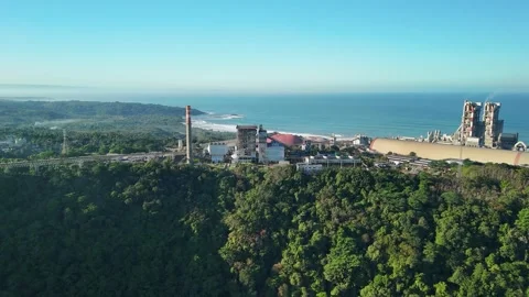 Industrial energy facility symbolizing power generation, environmental Video stock 342959115
