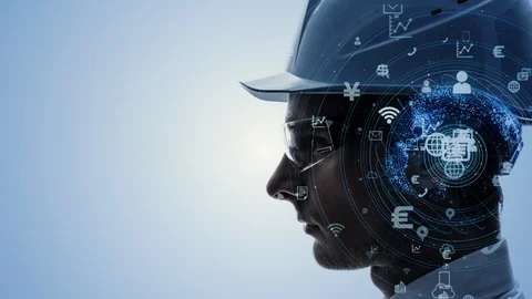 Industrial engineer concept. IoT (Internet of Things). Stock Footage 103851781
