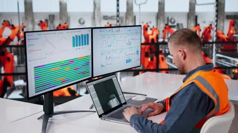 Industrial Engineer Designing Electric Car Parts Using CAD Software Stock Footage 331517174