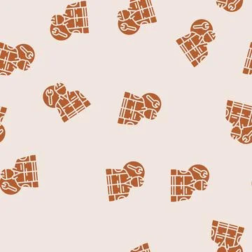 Industrial engineer glyph seamless pattern Stock Illustration