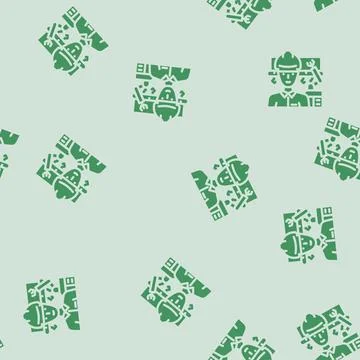 Industrial engineer glyph vector seamless pattern イラスト素材