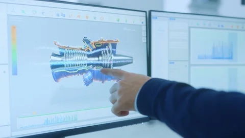 Industrial Engineer Solving Problems, Working on a Personal Computer Stock Footage 123634052