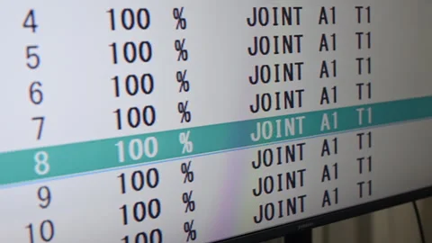 Industrial engineer using computer to manipulate program at factory Video stock 241519678