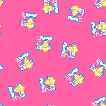 Industrial engineer vector seamless pattern Illustrazione stock