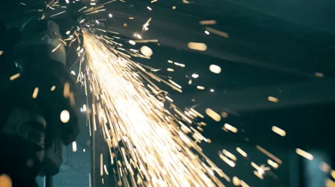 Industrial engineer working on cutting a metal and steel with compound Metal Stock Footage 54946737