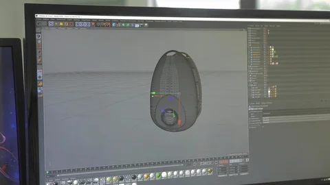 Industrial Engineer Working on Personal Computer Designing GPS tracker in 3D, Stock Footage 110772028