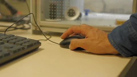 Industrial Engineer Working on Personal Computer using 3D printer working and Stock Footage 110772131