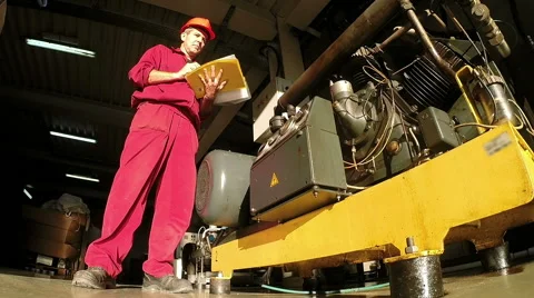 Industrial Engineer Writing Report Stock Footage 46088145