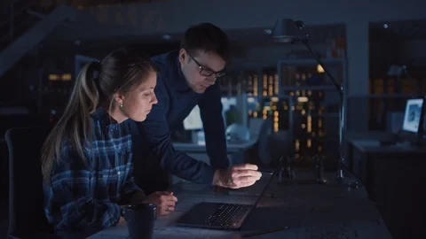 Industrial Engineering Facility: Female Engineer Working on Desktop Computer Video stock 107803440