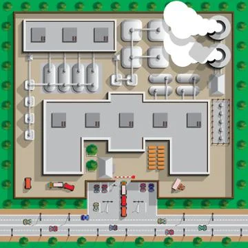 Industrial enterprise. Illustrazione stock