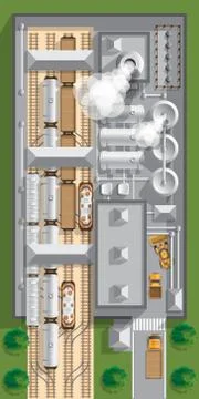 Industrial enterprise. Stock Illustration