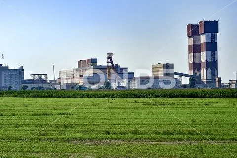 Industrial enterprise for production of potash fertilizers Stock Photos