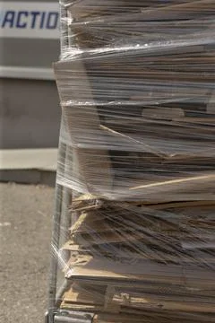 Industrial environment with stacked materials ready for packaging process Stock Photos