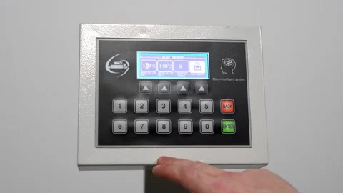 Industrial equipment customization. Programming of control panels. Vídeo Stock 296031921