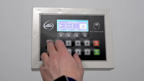Industrial equipment customization. Programming of control panels. Stock Footage 296031923