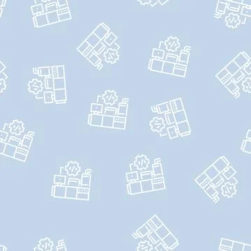 Industrial equipment debugging line seamless pattern Stock Illustration