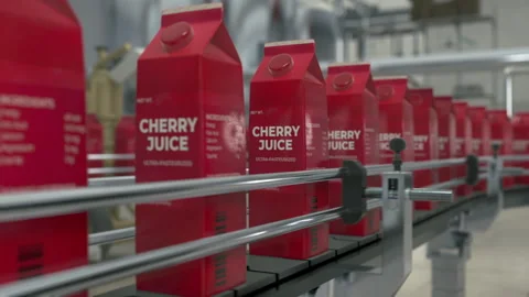 Industrial equipment involved in the complex packaging process automation Stock Footage 276316628