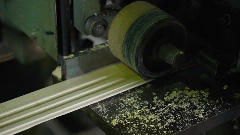 Industrial Equipment For Lumber Manufacturing Processing Wooden Boards Stock Footage 248854754