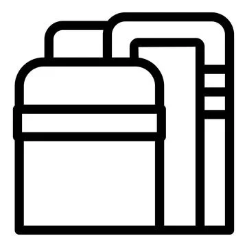 Industrial equipment processing raw materials with pipeline system Stock Illustration