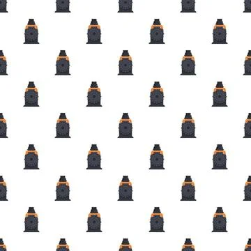 Industrial equipment production seamless pattern generating power and energy Stock Illustration