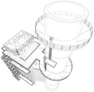 Industrial equipment. Vector rendering of 3d Stock Illustration