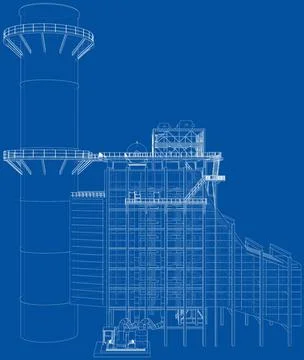 Industrial equipment. Vector rendering of 3d Stock Illustration
