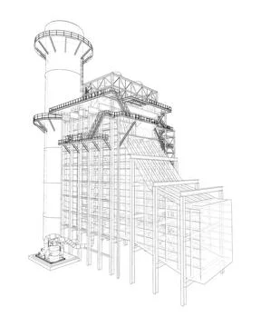 Industrial equipment. Vector rendering of 3d Stock Illustration