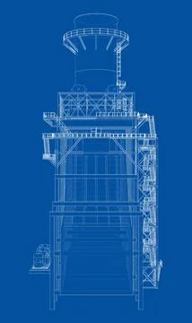 Industrial equipment. Vector rendering of 3d Stock Illustration