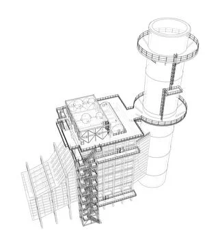 Industrial equipment. Vector rendering of 3d Stock Illustration