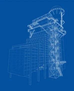 Industrial equipment. Vector rendering of 3d Stock Illustration