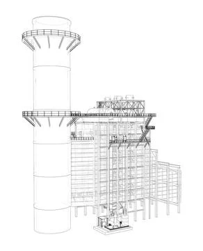 Industrial equipment. Vector rendering of 3d Stock Illustration