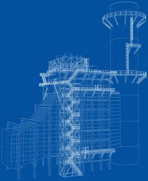 Industrial equipment. Vector rendering of 3d Stock Illustration