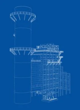 Industrial equipment. Vector rendering of 3d Stock Illustration