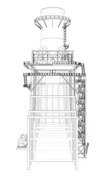 Industrial equipment. Vector rendering of 3d Stock Illustration