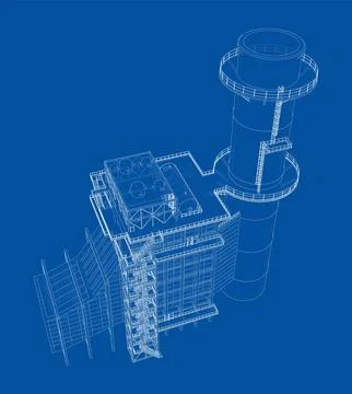 Industrial equipment. Vector rendering of 3d Stock Illustration