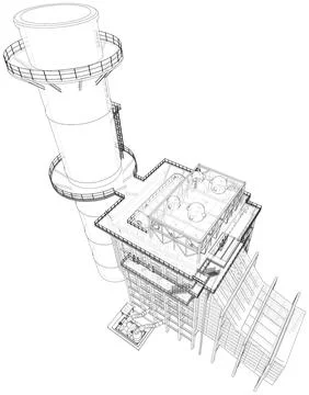 Industrial equipment. Vector rendering of 3d Stock Illustration