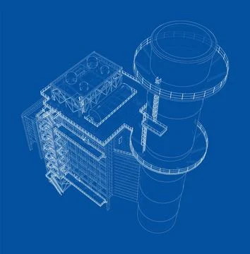Industrial equipment. Vector rendering of 3d Stock Illustration