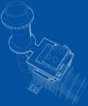 Industrial equipment. Vector rendering of 3d Stock Illustration