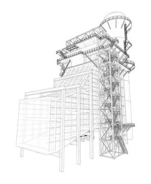 Industrial equipment. Vector rendering of 3d Stock Illustration