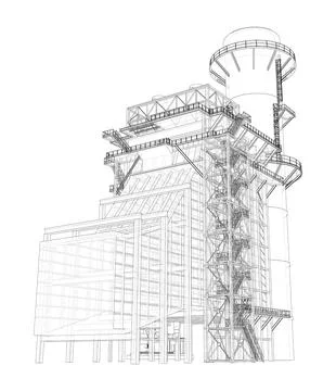 Industrial equipment. Vector rendering of 3d Stock Illustration