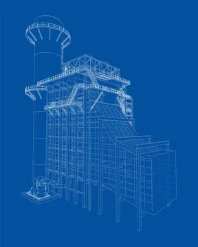 Industrial equipment. Vector rendering of 3d Stock Illustration