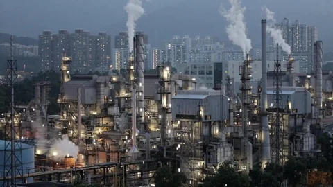 Industrial at the evening Video stock 81035191