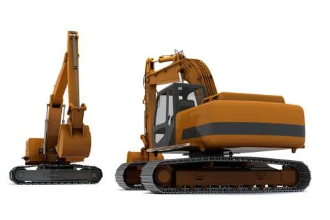 Industrial exavators Stock Photos